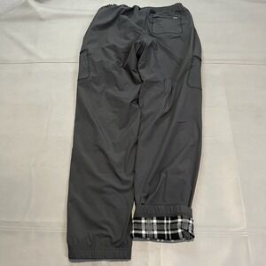 Eddie Bauer Women Black Plaid Fleece Line Nylon Pant Hike Trek 16T-4245 Tall